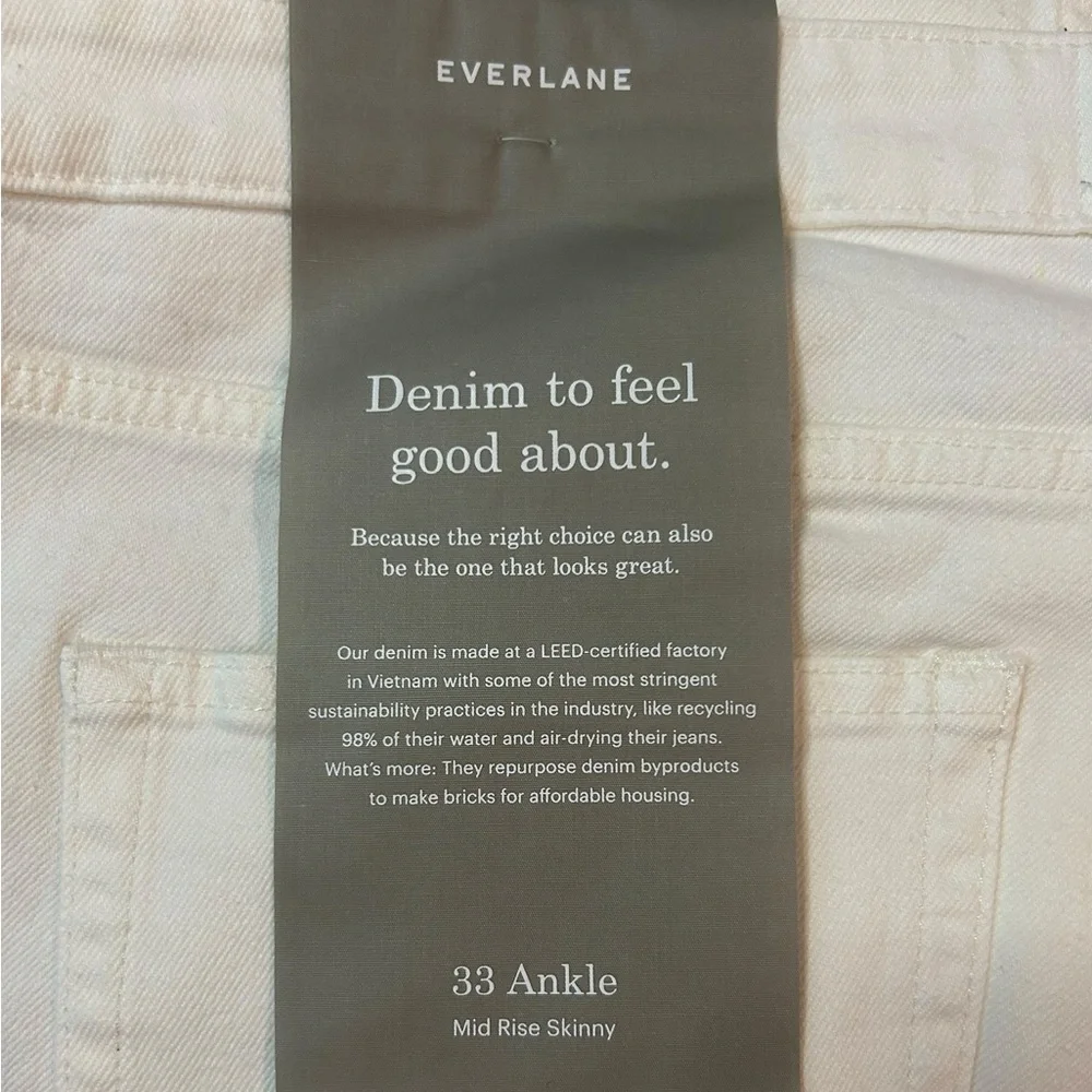 Everlane Women’s Mid-Rise Skinny Ankle Casual Jeans 33 - Picture 9 of 10